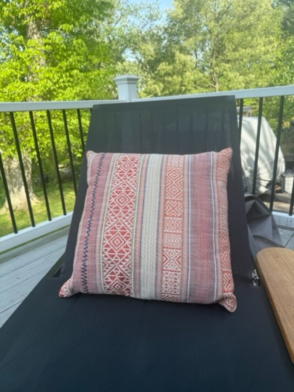 Yates Outdoor Pillow - Room & Board - Coral - 20w x 20h